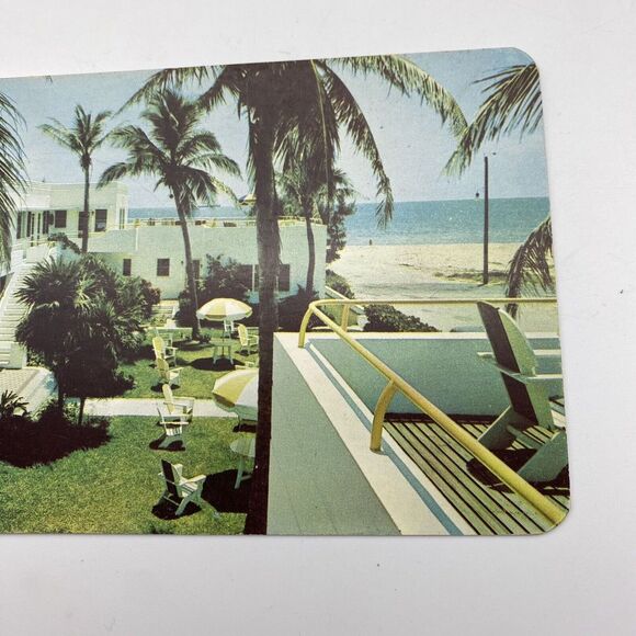 Vintage Hollywood Beach FL Postcard‎ General Lee Apartments Oceanfront, Unposted - Picture 3 of 5